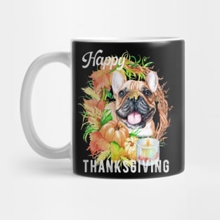 French Bulldog Dog Owner Thanksgiving Celebration Harvest Mug